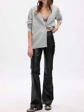 Gap 70s Flare High Rise Faux Leather Pants